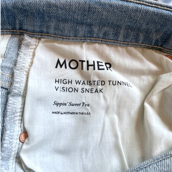 MOTHER The High Waisted Tunnel Vision Sneak Jeans (Sippin' Sweet Tea) Sz 31 NWT - Picture 8 of 10